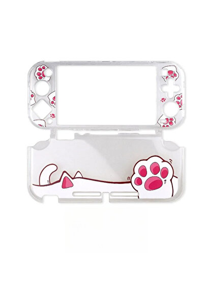 Choice transparent Hard PC Clear Anti-Shk Split Cover Cat-Pad Pattern Joycon ...