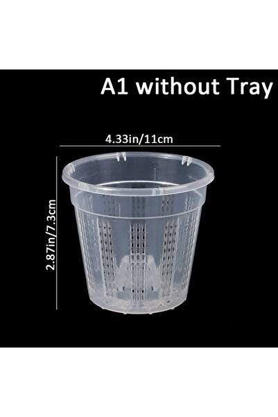 Choice3 أصيص زراعة منزلي A1 قطعة واحدة، مزود بفتحات تصريف، سلال شفافة لزراعة ...