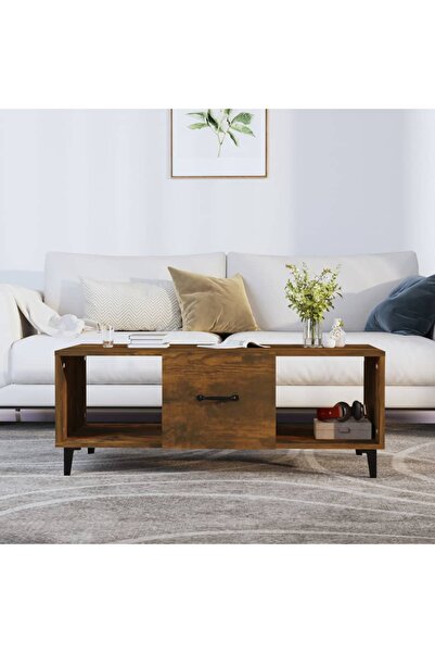 Concept Masă de cafea, stejar afumat, 102x50x40 cm, lemn prelucrat