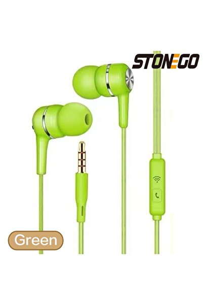 choice2 سماعات أذن ستيريو متينة باللون الأخضر، بأسلاك ، مقاس 3.5 ملم، مناسبة ...