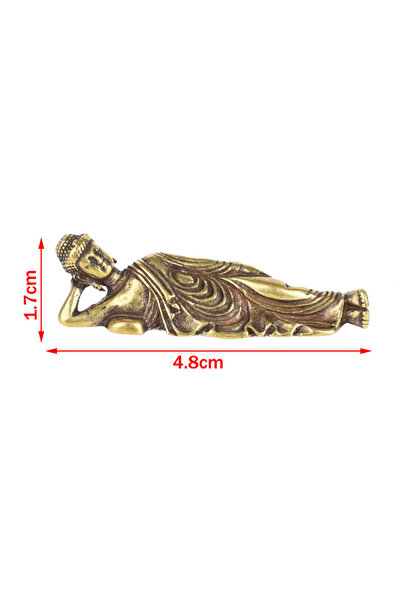 Choice ONE SIZE 1PC Mini Retro Golden Lying Amitabha Buddha Statue Sculpture ...