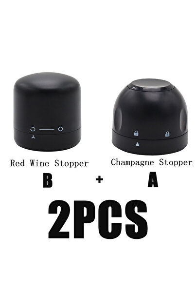 Choice3 سدادات نبيذ (قطعتان) AB، سدادات نبيذ أحمر/شامبانيا دوارة مانعة للتسرب...