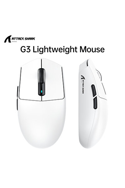 Choice1 ماوس الألعاب الأبيض ATTACK SHARK G3 فائق الخفة بثلاثة أوضاع | مستشعر ...