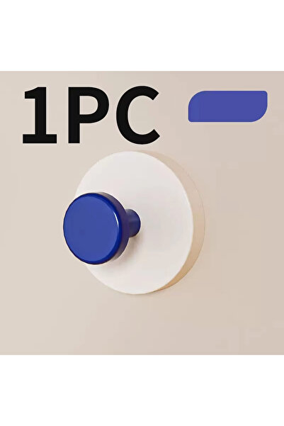 Choice4 Blue 1pc Colorful strong suction cup hook, no punching bathroom kitch...
