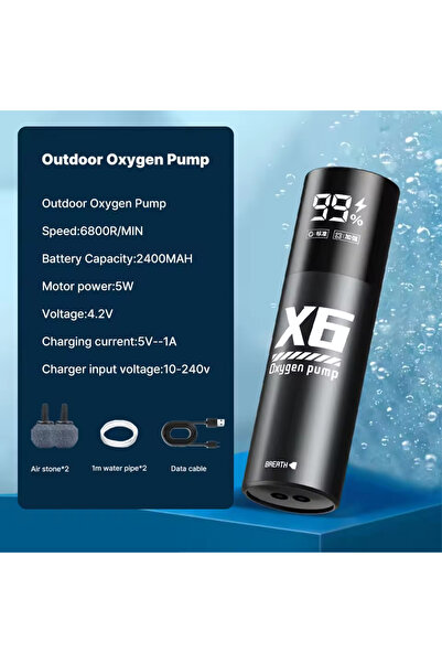 Choice حجر هواء 5 واط لحوض السمك، مضخة أكسجين، شاحن، مضخة هواء ثنائية الغرض، ...