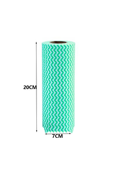 Choice 1 green 1 Roll Washable Kitchen Disposable Dishwashing Clothing Non-wo...