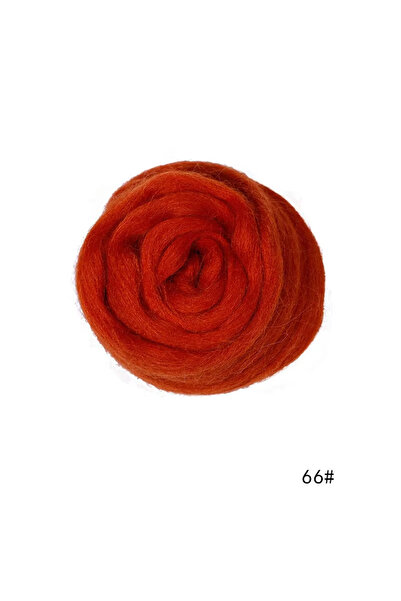 Choice22 100g NO.66 Zxiixz 100g Soft Dyed Wool Roving Wool Fibre For DIY Need...