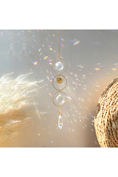 Choice1 صائدات الشمس MS065 صائدة شمس معلقة من الكريستال والزجاج الملون صائدة ...