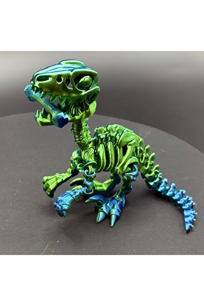 Choice1 GREEN 3D Printed Veliraptor Dinosaur Figurine - Realistic Hinged , Cr...