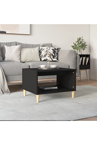 Concept Masă de cafea, neagră, 60x40x50 cm, lemn compozit