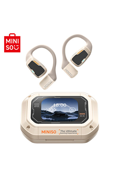 choice2 سماعات أذن لاسلكية مفتوحة من مينيسو M98، لون بيج، بلوتوث 5.4، محرك دي...