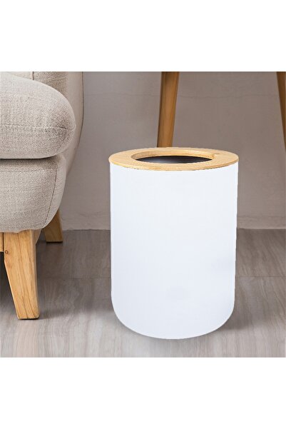 choice2 سلة مهملات بلاستيكية بيضاء وسوداء، سلة نفايات عصرية للمطبخ والحمام وم...