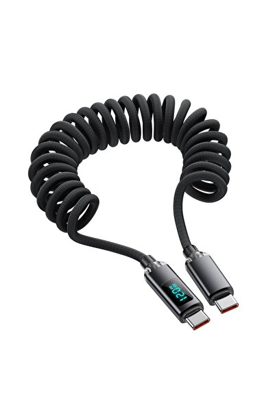 choice2 كابل شحن سريع للسيارة بطول متر واحد، أسود اللون، بقدرة 120 واط، مزود ...