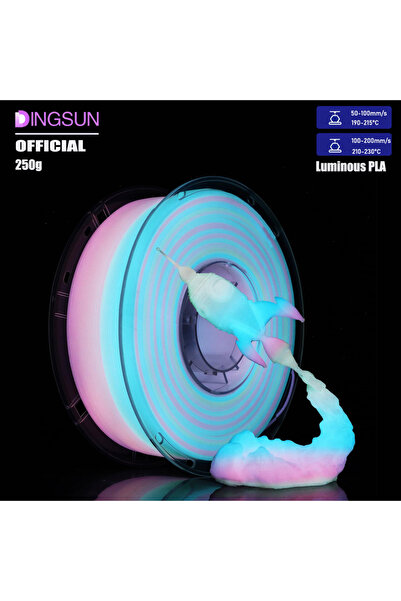 choice2 خيوط طباعة ثلاثية الأبعاد من مادة PLA المضيئة بألوان قوس قزح، وزن 250...