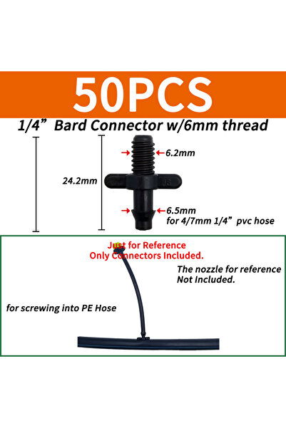 Choice9 I-50pcs 50pcs Barbed Connectors Irrigation Fittings Drip Irrigation B...