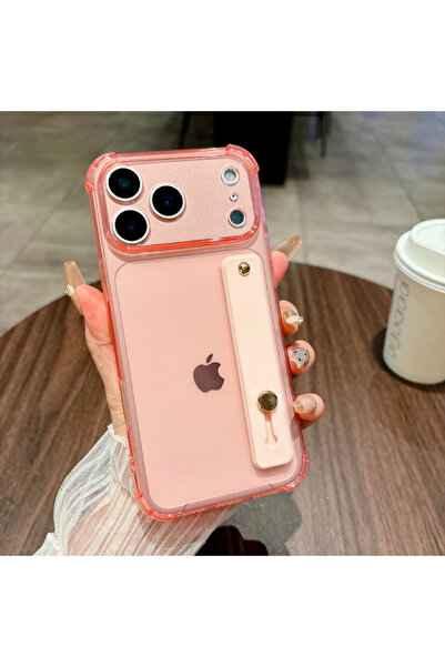 Choice iPhone17 Pro Max Pink Four Corner Anti Drop Ring Wristband Holder Soft...