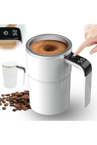 Choice كوب قهوة أبيض مغناطيسي للتحريك بسعة 200-400 مل، كوب كهربائي قابل لإعاد...