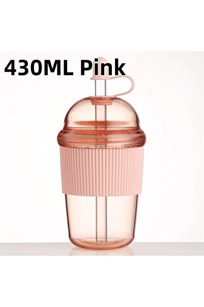 Choice3 كوب بلاستيكي محمول قابل للطي بسعة 430 مل، وردي اللون، قطعة واحدة، مزو...