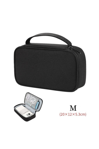 Choice7 Black M Large Size Travel Organizer Bag Cable Storage Organizers Pouc...