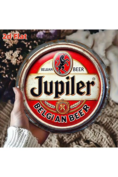 Choice Round 20X20CM 2D Flat, Vintage Jupiler Beer Sign - 19.81cm Round Alumi...