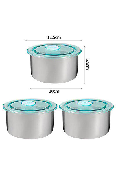 Choice1 3Pcs Blue Stainless Steel Lunch Bento Box Sealed Leakproof Travel Sto...