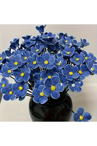 choice2 زهور لا تنساني الزرقاء، ١٠ قطع، ٦/٨/١٠ قطع، زهور سيراميك مصنوعة يدويً...