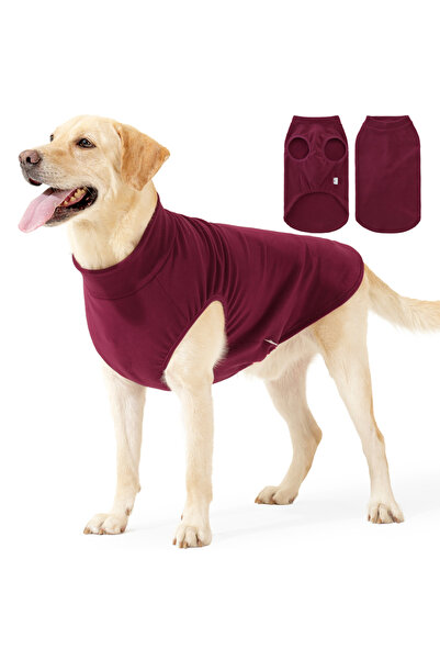 choice2 سترة صوف الفليس حمراء للكلاب مقاس XL، سترة ناعمة مرن للتمدد للكلاب، س...