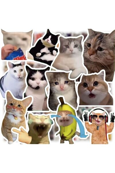 Choice 100 قطعة من ملصقات قطط الحب اللطيفة المصنوعة من مادة PVC، ديكور كوري أ...