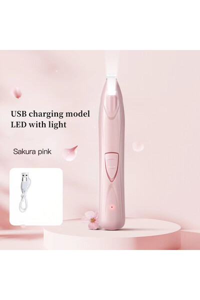 Choice5 ماكينة حلاقة كهربائية للحيوانات الأليفة مزودة بمنفذ USB، لون وردي، مز...