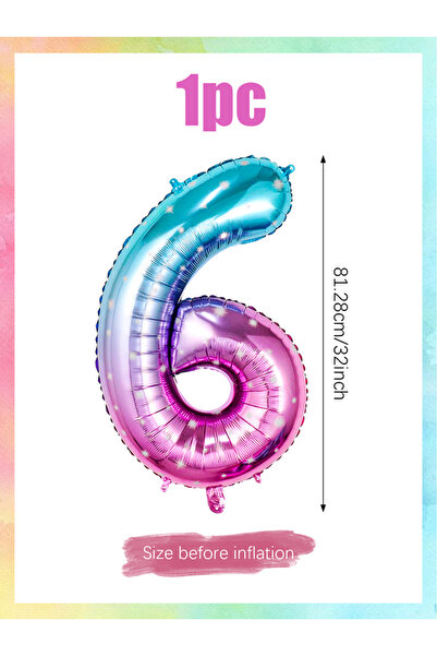 Choice3 مجموعة أخرى من 6 كرات أرقام متدرجة الألوان من 0 إلى 9، مقاس 32 بوصة، ...