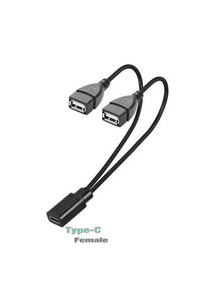 Choice 1-pcs 30cm USB C Splitter Charge Cable USB Type C Female to Dual 2 USB...