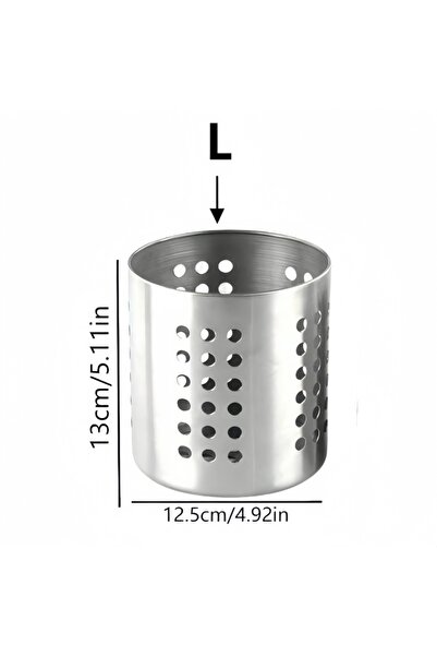 Choice1 علبة تخزين عيدان طعام أسطوانية الشكل مصنوعة من الفولاذ المقاوم للصدأ،...