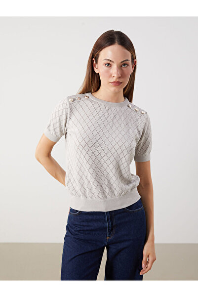 LC Waikiki Peak New Season Crew Neck Diamond Pattern Women's Knitwear Sweater