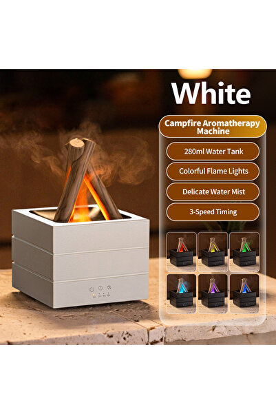 Choice موزع روائح اللهب الاصطناعي Bonfire White NEWSTYLE، مرطب هواء Bonfire، ...