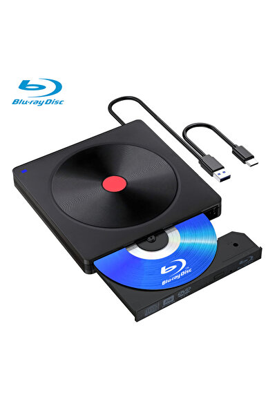 Choice محرك أقراص بلو راي خارجي أسود، مشغل بلو راي محمول وناسخ أقراص CD/DVD -...