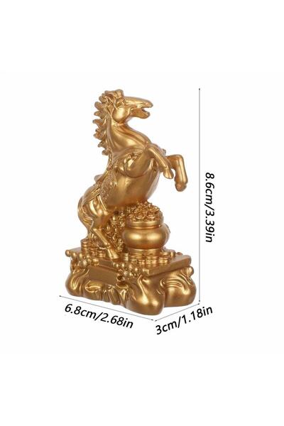 Choice تمثال حصان ذهبي مصنوع من الراتنج، 2026، تمثال تميمة صينية لجلب الحظ ال...