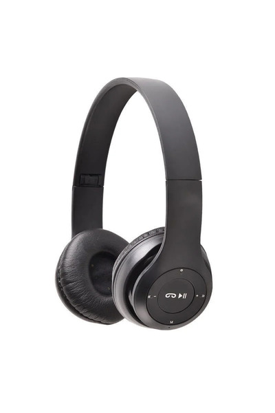 Choice1 سماعة رأس لاسلكية بلوتوث P47 سوداء اللون مزودة بميكروفون وخاصية إلغاء...