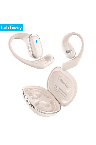 Choice1 سماعات أذن لاسلكية بتقنية بلوتوث 5.4 بلون عاجي، بتصميم مفتوح للأذن مع...