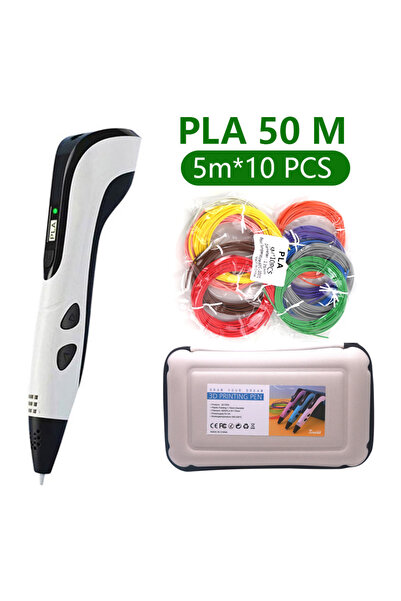 Choice1 PLA Filagment White pen 3D Printing Pen Set with PLA Materials Portab...