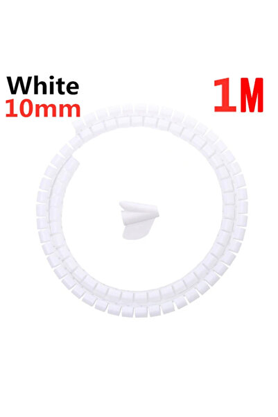 Choice9 واقي كابل حلزوني مرن أبيض اللون، مقاس 10 مم × 1 متر، بطول 2 متر/1 متر...