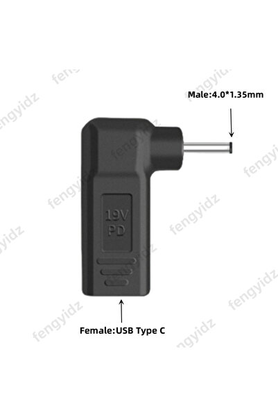Choice9 4.0-1.35mm Laptop Power Adapter Connector Dc Plug USB Type C Female t...