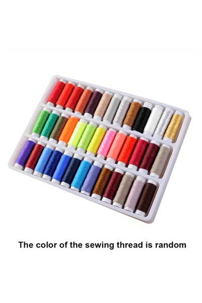 Choice 1 box 39pcs/box Sewing Thread Kit Colorful Polyester Roll Threads DIY ...