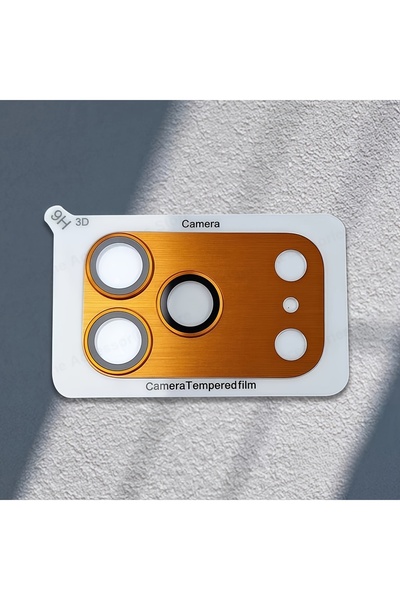 Choice10 واقي عدسة كاميرا آخر لهاتف iPhone 17 Pro باللون البرتقالي المعدني، أ...