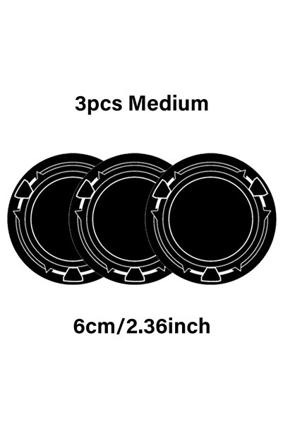 Choice 3 قطع من حلقات معدنية سوداء مقاس 6 سم، متوفرة بأحجام 4/6/9 سم، لحامل م...