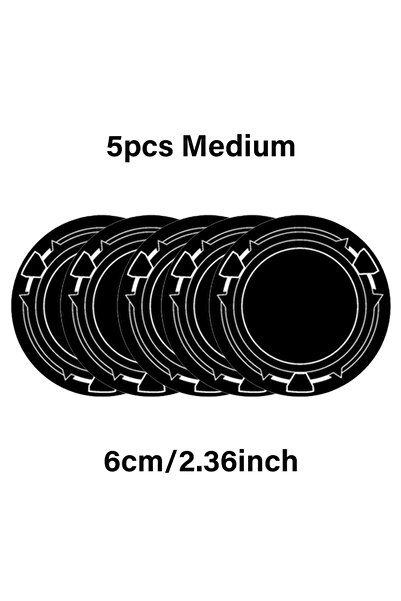Choice3 5 قطع من حلقات معدنية سوداء مقاس 6 سم، متوفرة بأحجام 4/6/9 سم، لحامل ...