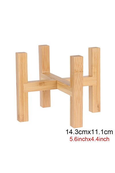 Choice1 حامل أصيص زهور خشبي أرضي، مقاس 14.3 سم × 11.1 سم، مناسب للاستخدام الد...