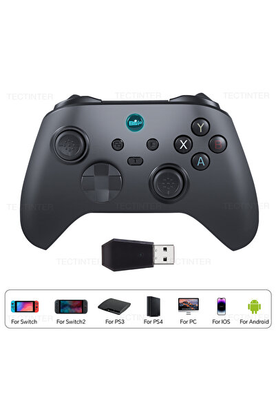 Choice1 وحدة تحكم لاسلكية سوداء مزودة بجهاز استقبال بلوتوث لجهاز نينتندو سويت...