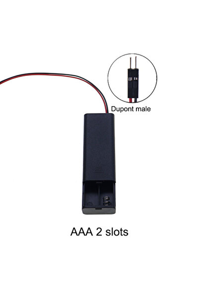 Choice1 2AAA Dupont Male YuXi AAA 2 Slot Battery Holder 3V Battery Box Case W...