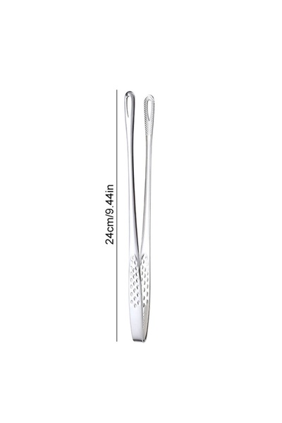 Choice B 304 Stainless Steel Long Handle Non-Slip Steak Barbecue Tongs Kitche...