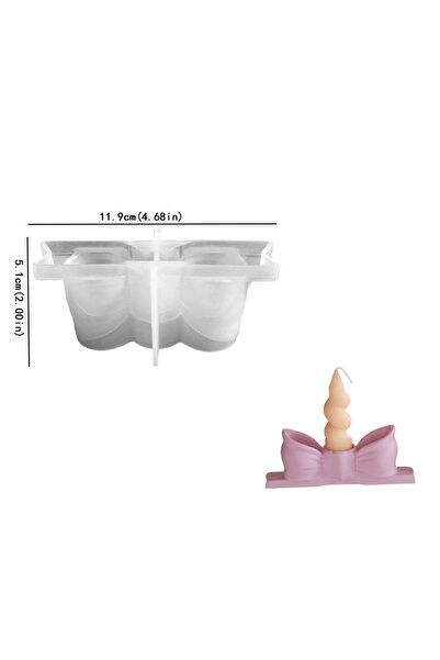 Choice قالب سيليكون ثلاثي الأبعاد لحامل شموع على شكل فيونكة، قطعة واحدة، لصنع...